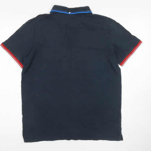 Ben Sherman Men's Blue Polo - Size L, Cotton Classic