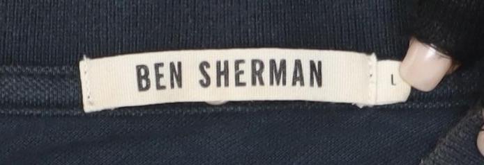 Ben Sherman Men's Blue Polo - Size L, Cotton Classic