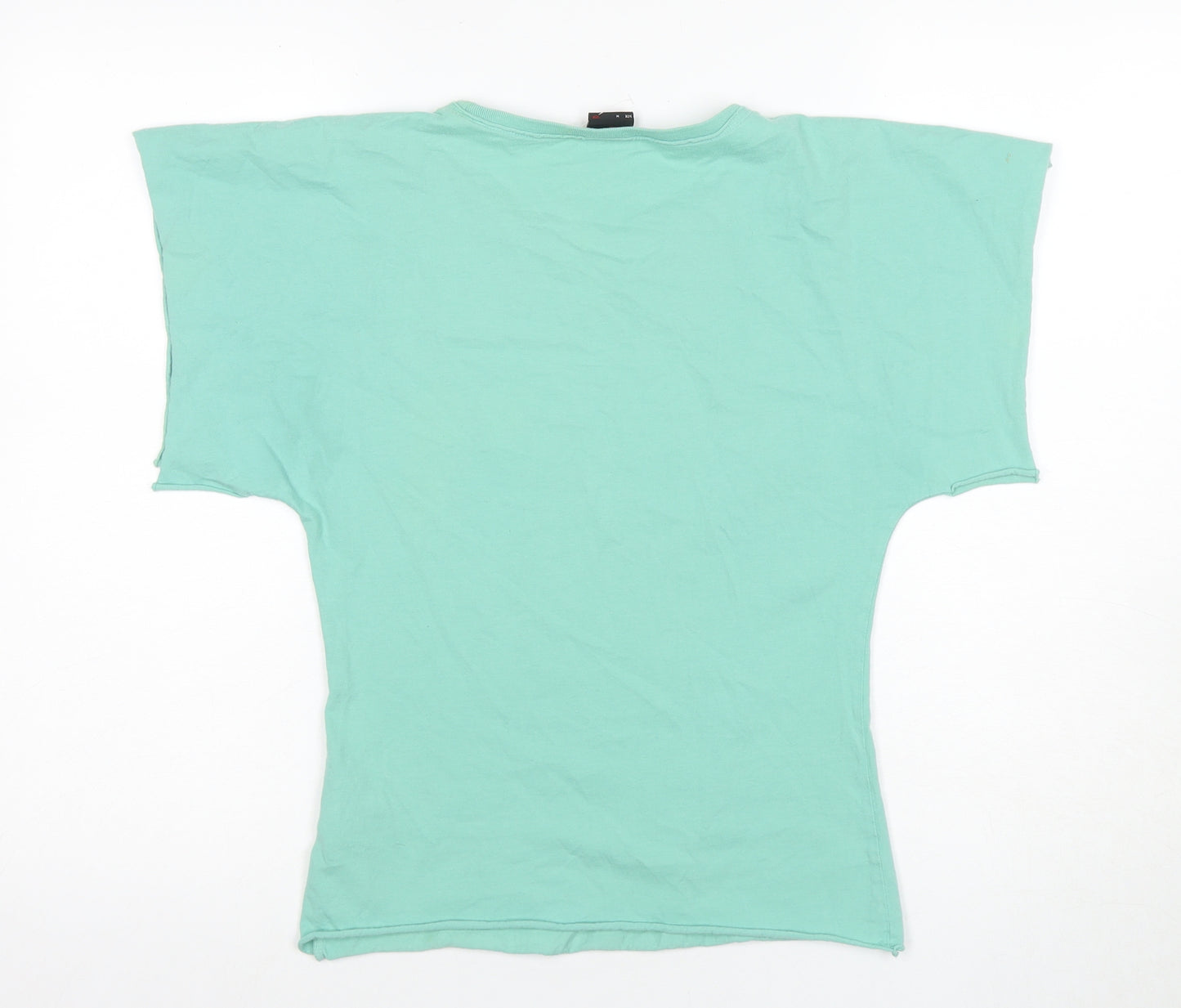 Diesel Women's Green T-Shirt M with Embroidered Accents