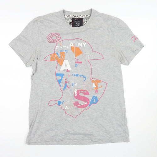 Nanny State Grey Graphic T-Shirt Medium Unisex Casual