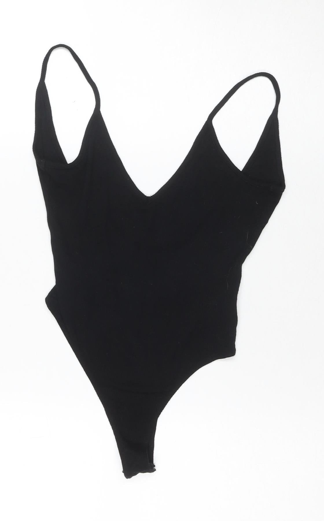 Collusion Women's Black Bodysuit Size 10, Stretch Fabric