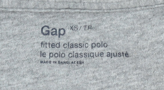 Gap Men's Orange Striped Classic Polo XS