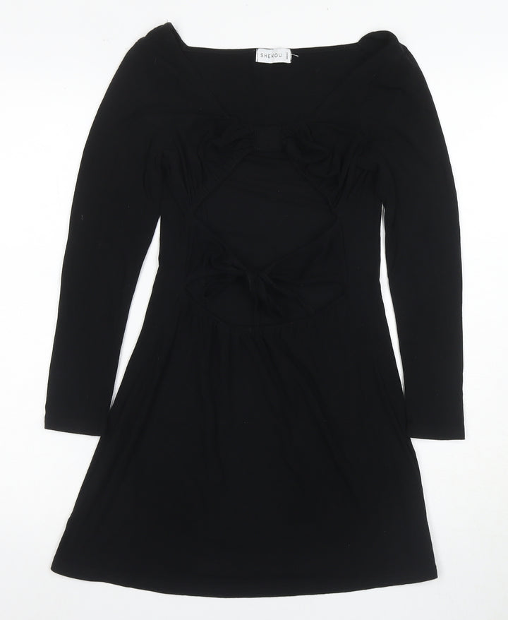 Shekou Women's Black Bodycon Dress - Small Size
