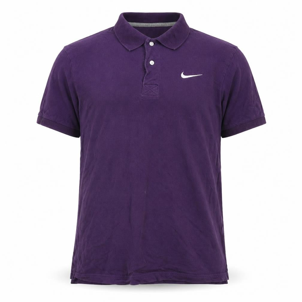 Front view of Nike Men's Purple Short Sleeve Polo Shirt -, size M