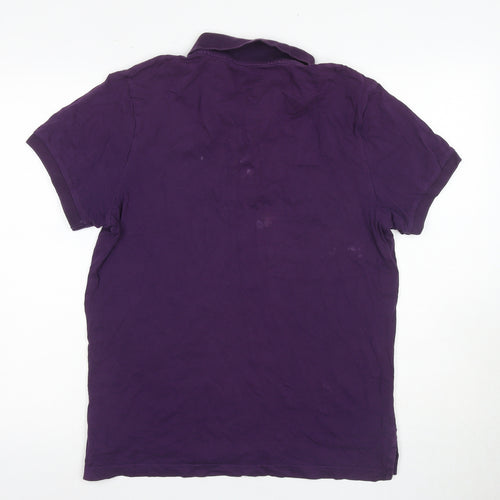 Nike Men's Purple Short Sleeve Polo Shirt - Size M
