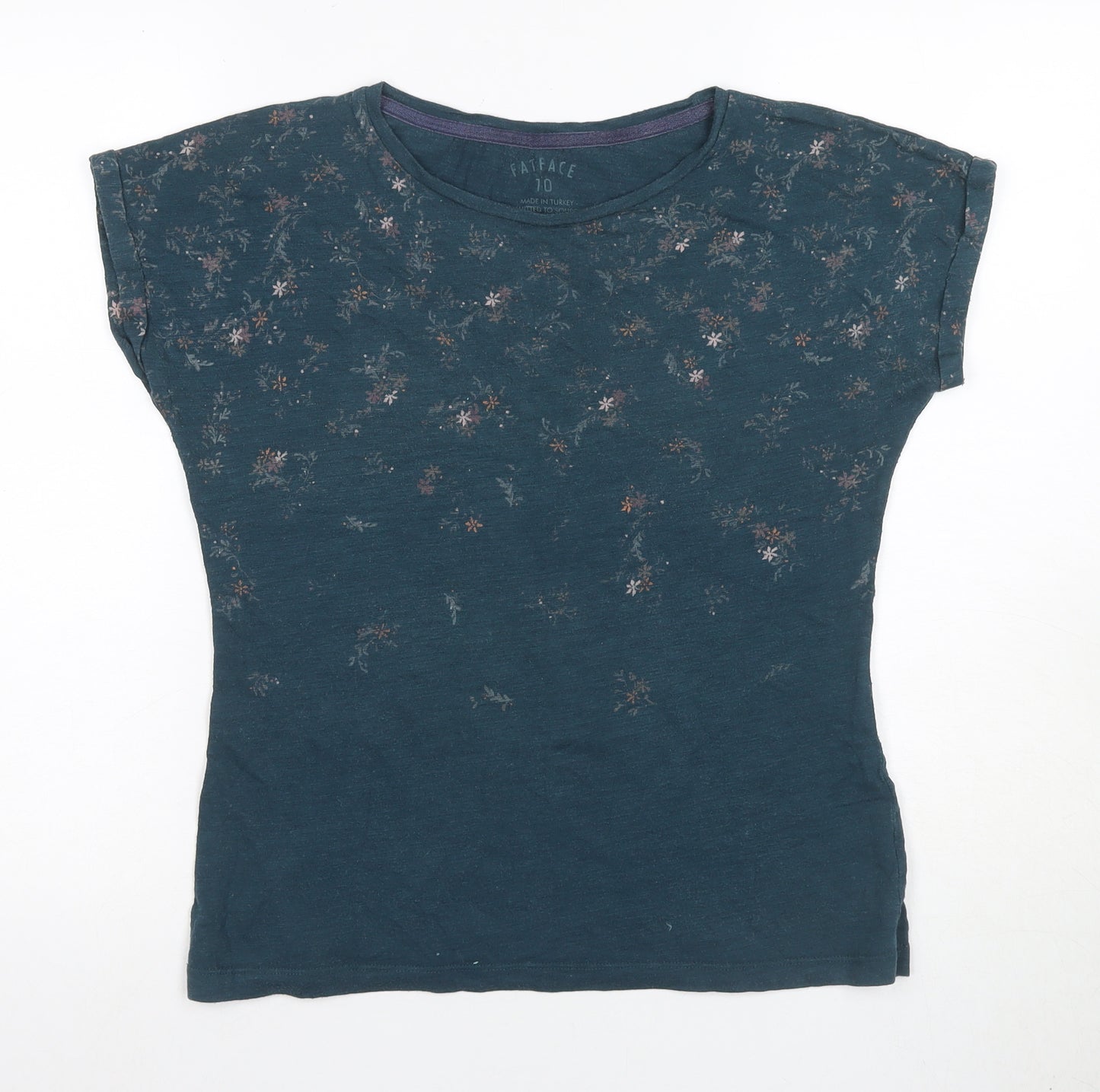 FatFace Women's Blue Floral T-Shirt, Size 10