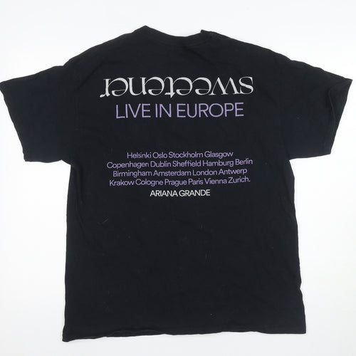 Ariana Grande Men's Black Graphic T-Shirt L