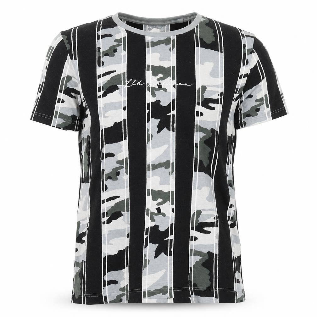 Next Teens Black Grey Camouflage Striped T-Shirt 15 yrs
