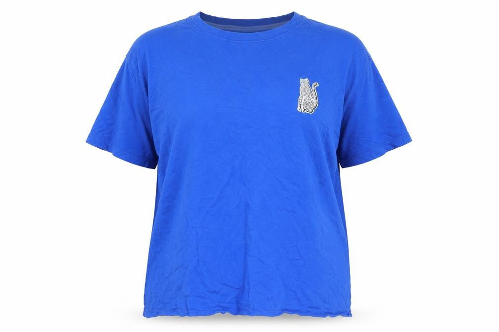 Front view of Next Blue unisex t-shirt, size 16, casual basic style