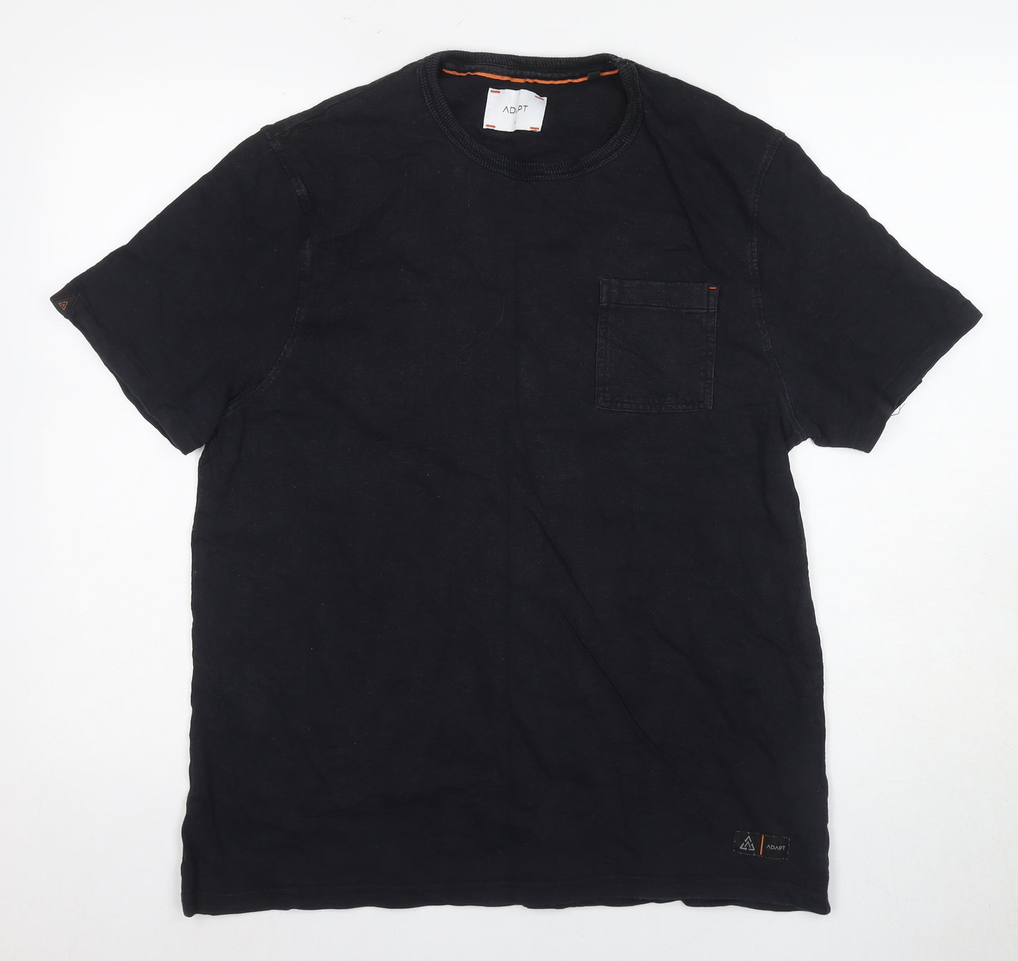 ADPT Men's Black L Crew Neck Short Sleeve T-Shirt