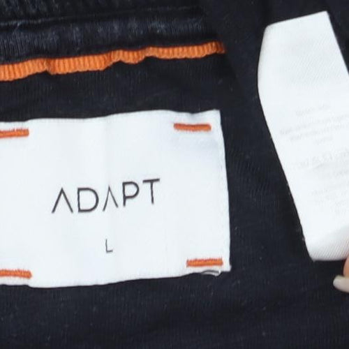 ADPT Men's Black L Crew Neck Short Sleeve T-Shirt