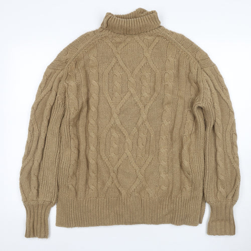 Marks & Spencer Women's Beige Roll Neck Jumper