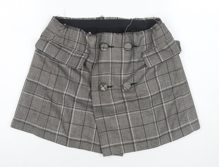 Zara Women's Grey Check Pencil Skirt, Size S
