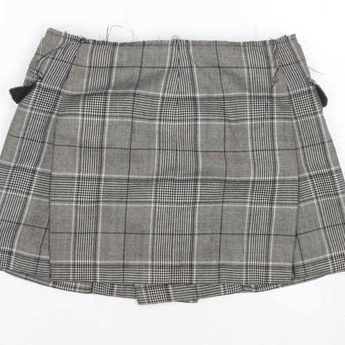 Zara Women's Grey Check Pencil Skirt, Size S