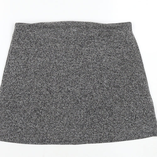Topshop Women’s Grey Herringbone Pencil Skirt, Size 10