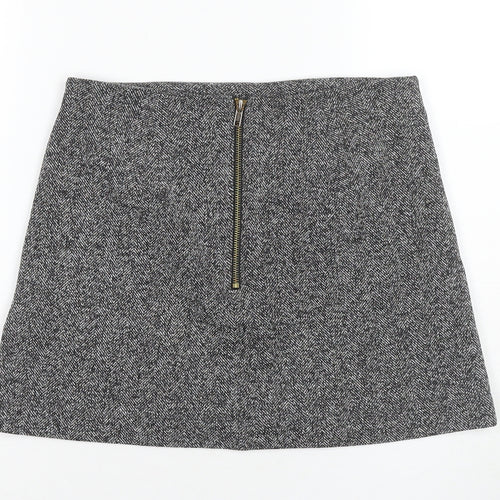 Topshop Women’s Grey Herringbone Pencil Skirt, Size 10