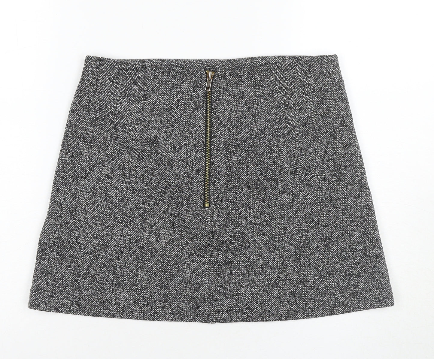 Topshop Women’s Grey Herringbone Pencil Skirt, Size 10