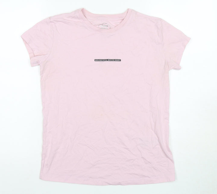 Asics Women's Pink Crew Neck T-Shirt - Size S