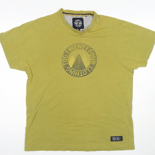 Tog Twenty Four Men's Green XL Logo T-Shirt, Regular Fit