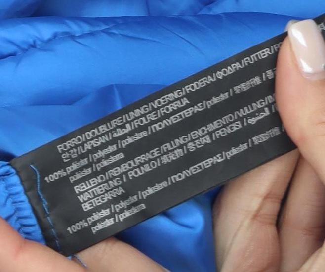 Pull & Bear Men's Blue Puffer Jacket - Size S