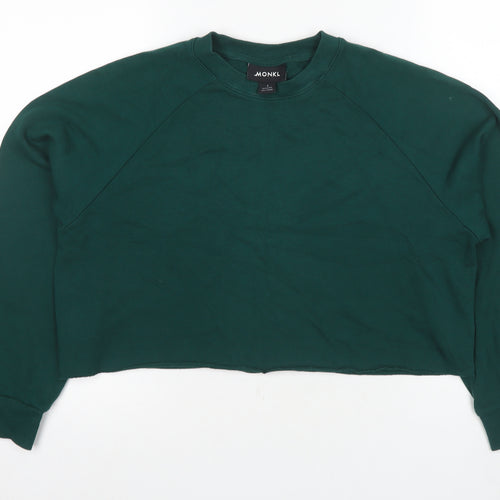 Monki Women's Green Pullover Sweatshirt, Size S, Casual