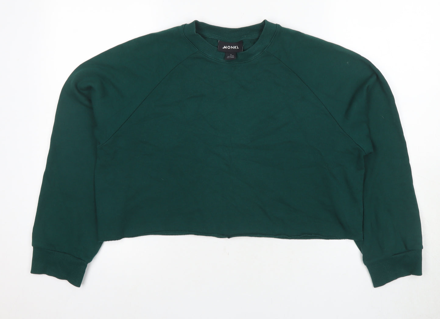 Monki Women's Green Pullover Sweatshirt, Size S, Casual