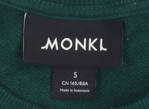 Monki Women's Green Pullover Sweatshirt, Size S, Casual