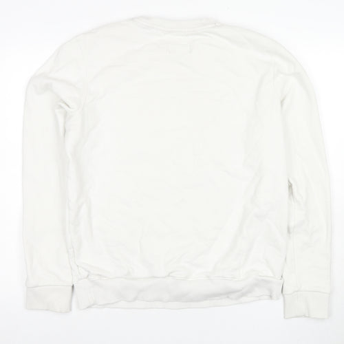 Superdry Men's White Graphic Print Sweatshirt, Size L