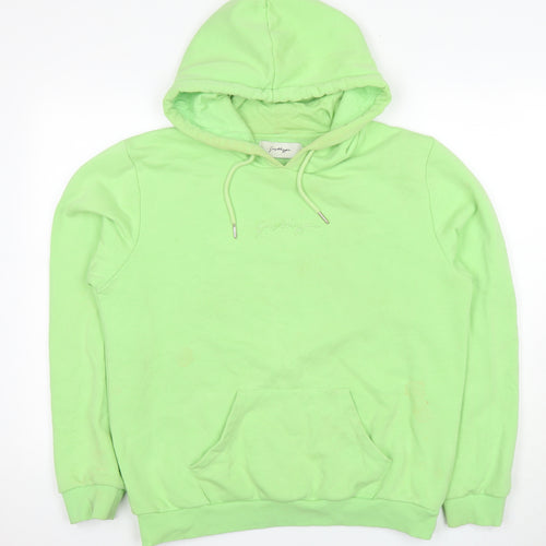 Hype Green Pullover Hoodie, Unisex, Size 14, Logo Accent