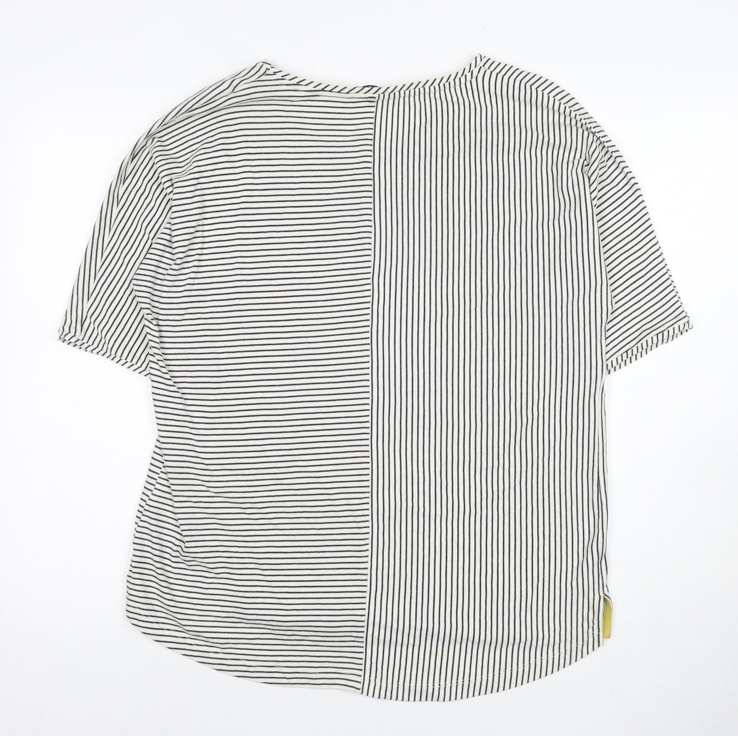 Zia Vzia Women's Black Striped T-Shirt, Size L