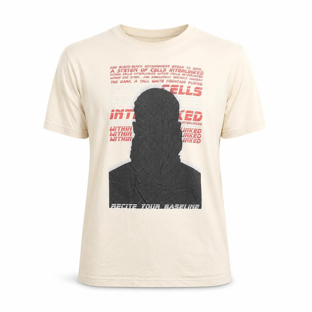 Front view of Bella + Canvas Beige XL Men's Graphic T-Shirt