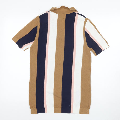 River Island Men's XS Multicoloured Striped Polo