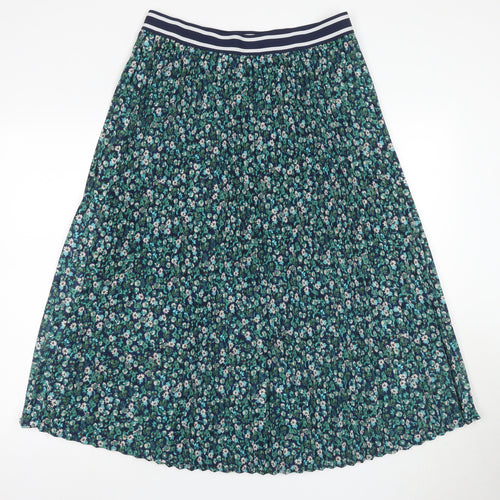Joules Women's Multicoloured Floral Pleated Skirt UK 14