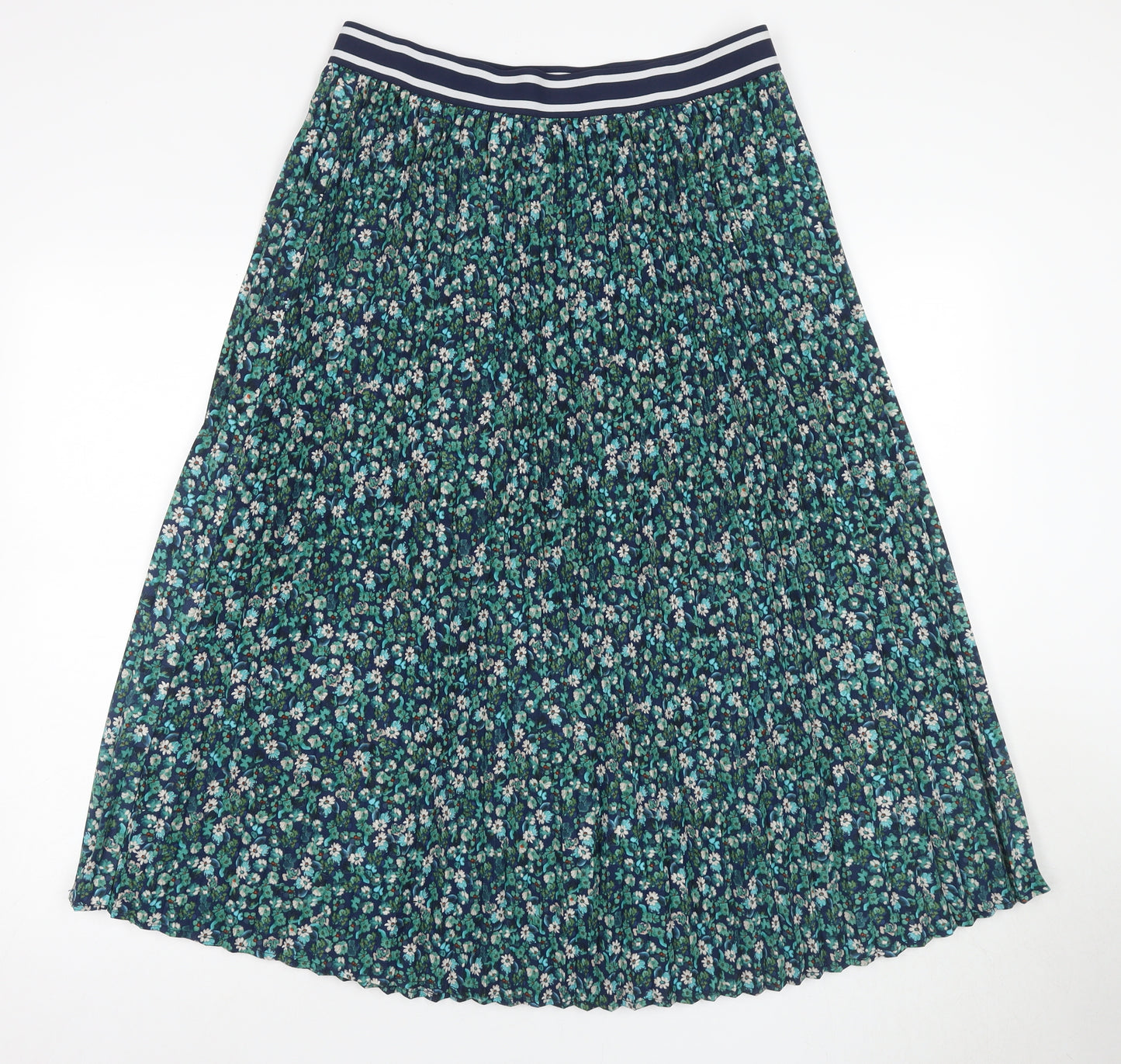 Joules Women's Multicoloured Floral Pleated Skirt UK 14