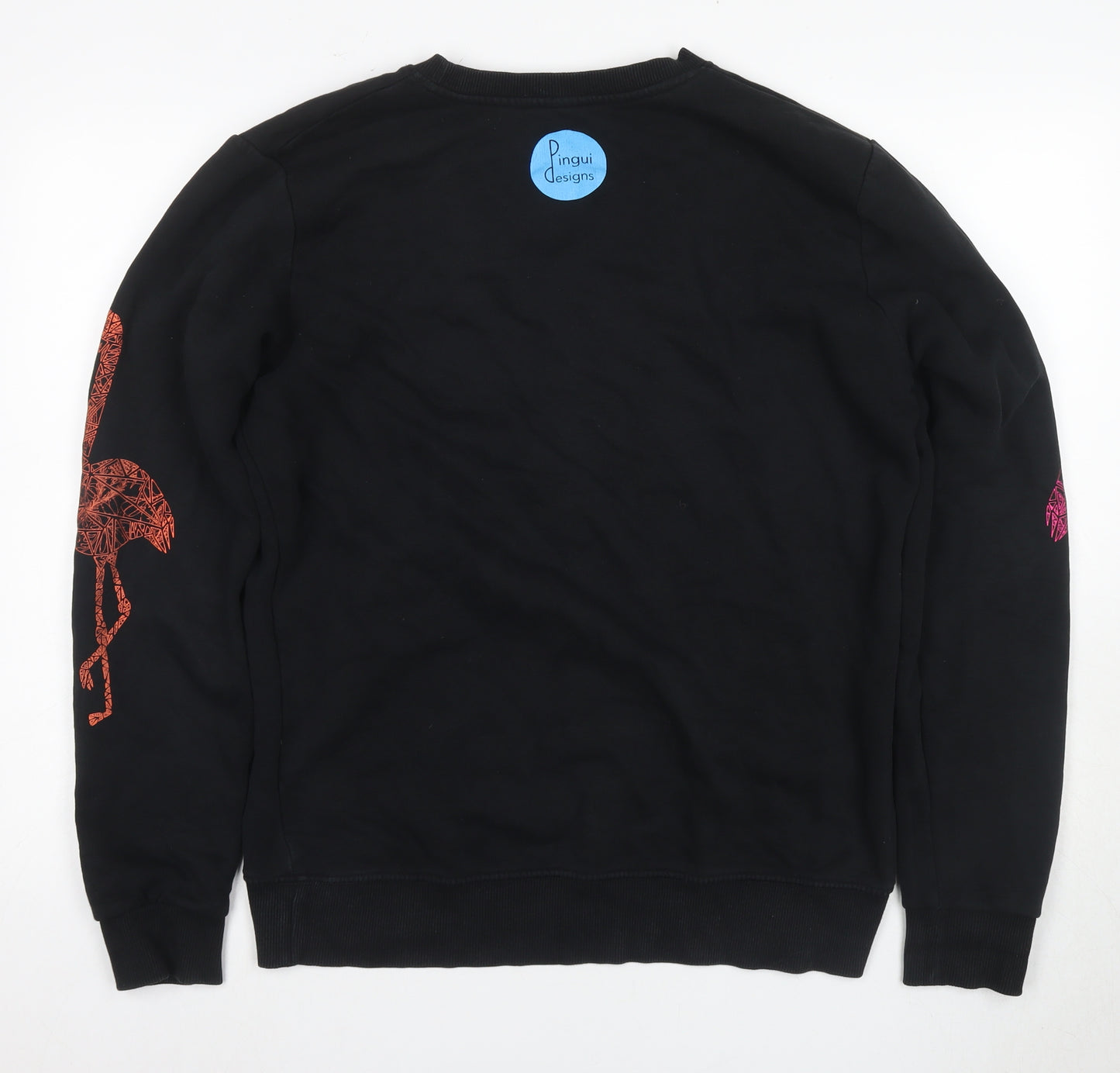 Continental Men's Black L Sweatshirt, Animal Graphic, Crew