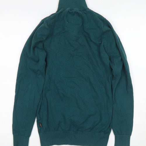 Kronstadt Men's Green Long Sleeve High Neck T-Shirt - Size S
