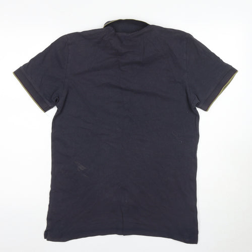 Next Men's Black Polo Shirt M Collared Short Sleeve