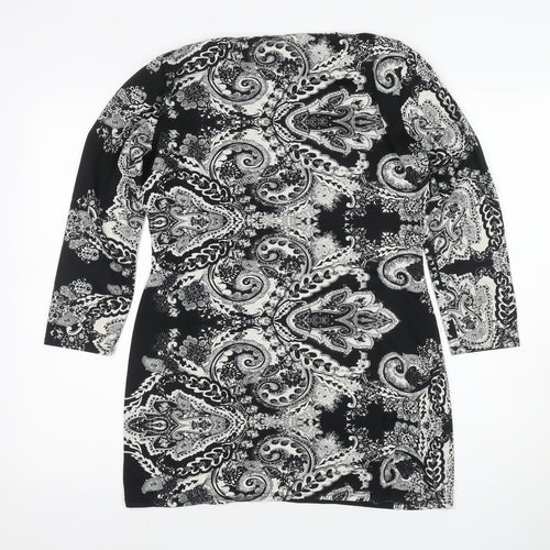 Wallis Women's Black Paisley Tunic, Size 14