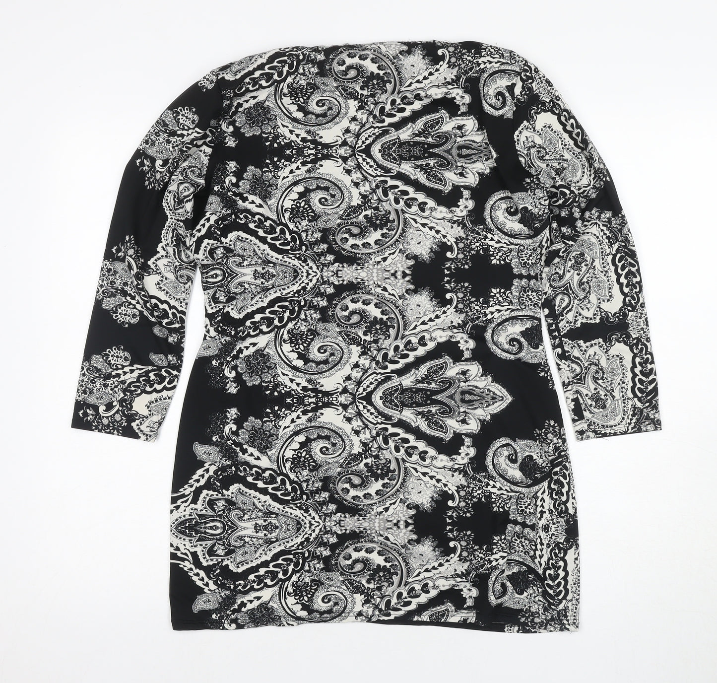 Wallis Women's Black Paisley Tunic, Size 14