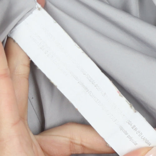 Bershka Women's Grey Faux Fur Waistcoat, Size M