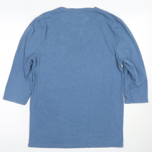 ASOS Men's Blue Medium 3/4 Sleeve Jersey T-Shirt