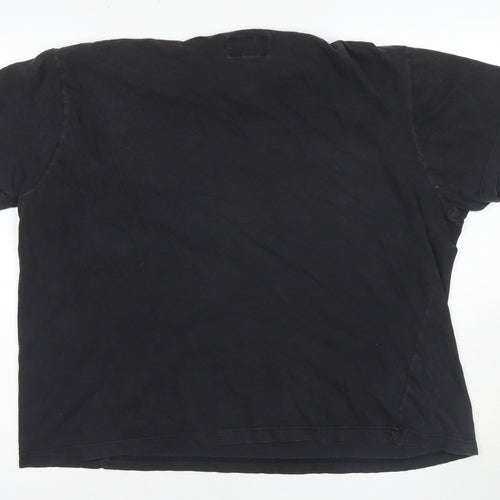 Armani Jeans Men's Black Medium Cotton Crew Neck T-Shirt