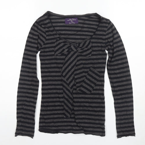 Zara Collection Women's Black Striped T-Shirt Size S