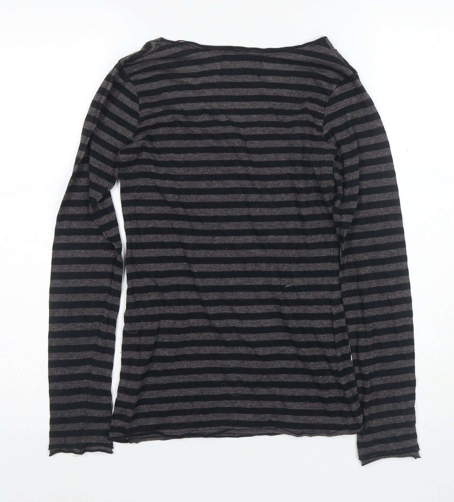 Zara Collection Women's Black Striped T-Shirt Size S