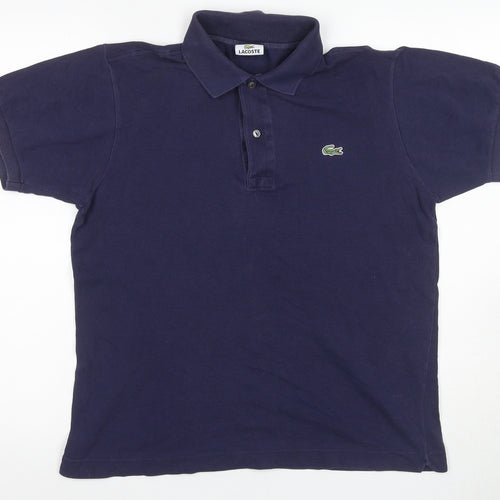 Lacoste Men's Blue Polo Shirt M Collared Casual Cotton