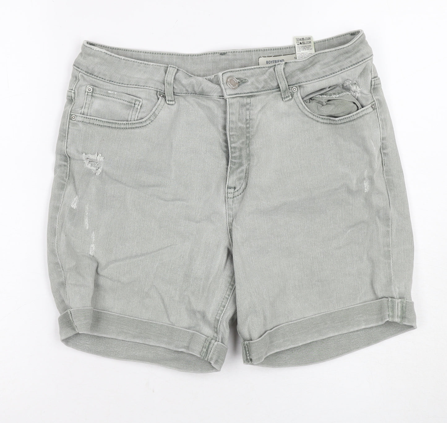 Marks and Spencer Grey Boyfriend Shorts Size 14