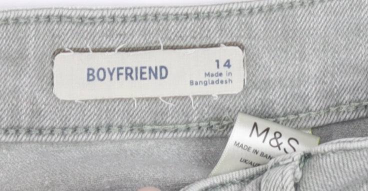 Marks and Spencer Grey Boyfriend Shorts Size 14