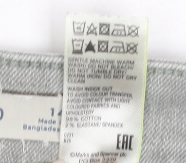 Marks and Spencer Grey Boyfriend Shorts Size 14