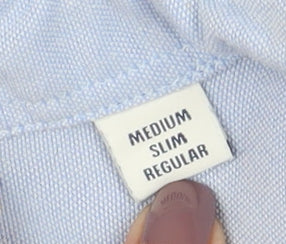 Spoke Men's Blue Slim Fit Long Sleeve Shirt M