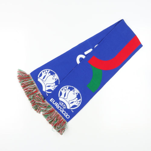 UEFA Euro 2020 Men's Blue Rectangle Scarf, Sports Theme
